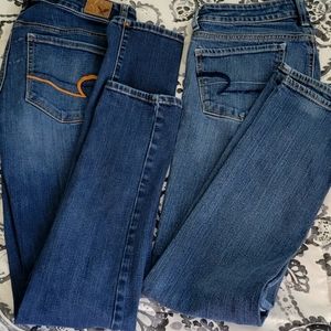 2 pair of AE jeans
